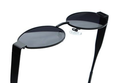 Black Polarized Oval UV Sunglass