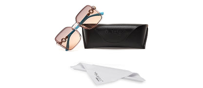 Light Pink Brown Large Squared UV Sunglass