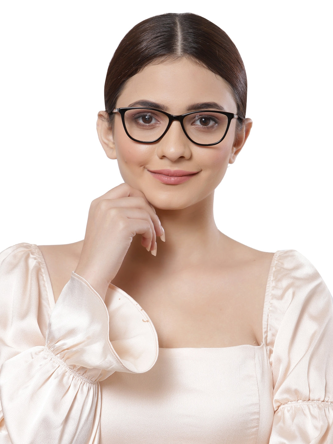 Black Cateyes Full Rim Acetate Eye Frames for Women