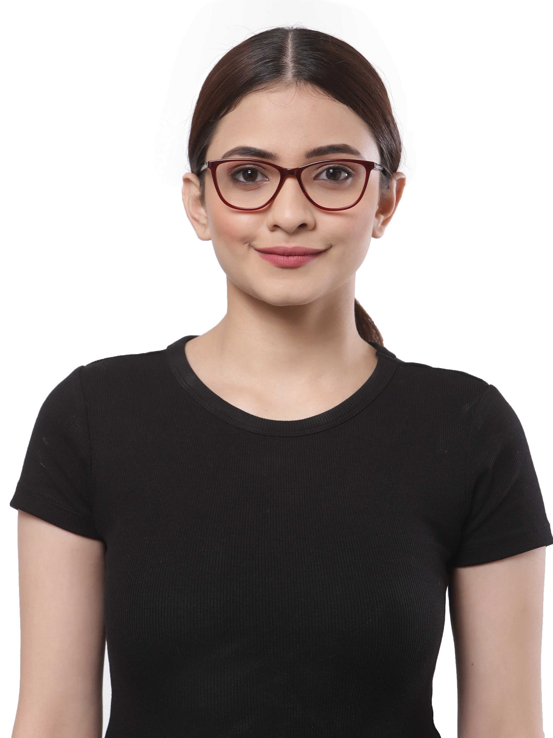 Red Cateyes Full Acetate Spectacle Frames for Female