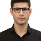 Brown Black MOD Aviator Style Acetate Eyeglasses Frames for Men