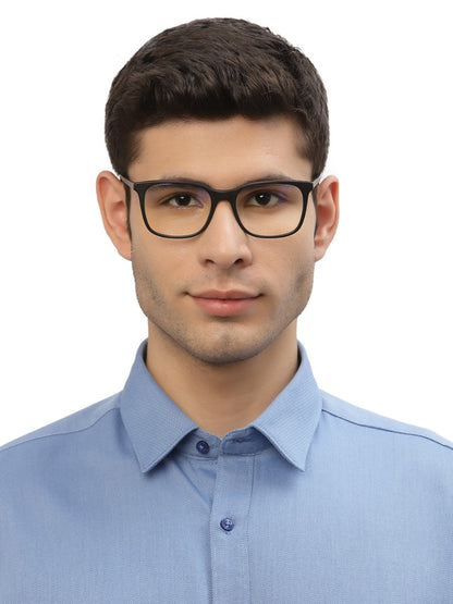 Black Squared Shape Acetate Eyeglasses Frames for Men