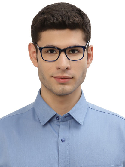 Blue Squared Shape Acetate Eyeglasses Frames for Men & Women