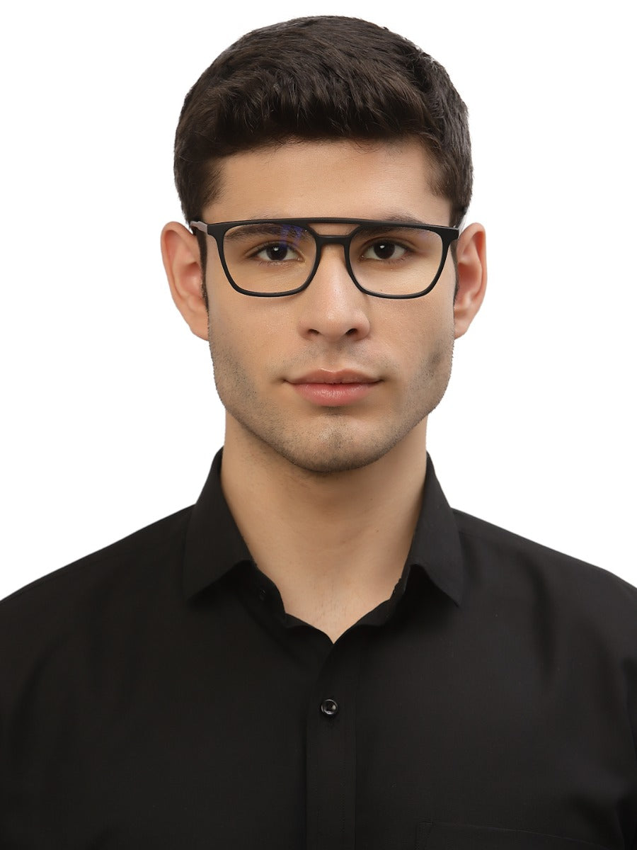 Brown MOD Aviator Style Acetate Eyeglasses Frames for Men