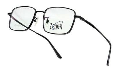 Zenith Titanium Metallic Black Square Frames