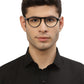 Black MOD Aviator Style Acetate Eyeglasses Frames for Men