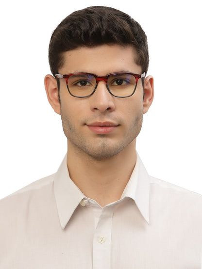 Brown Woody Wayfarer Style Acetate Eyeglass Frame for Men