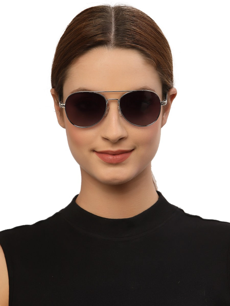 Black Aviator Polarised UV Sunglass