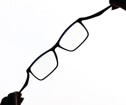 Black Matte YourSpex Flex Rectangle Eyeglass for Men