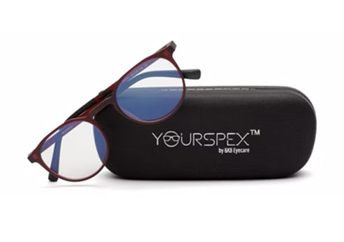 Wine Oval Clip-on Eyeglasses for Men and Women