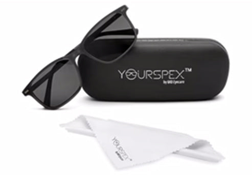 Black Matte Rectangle Clip-On Eyeglasses for Men and Women