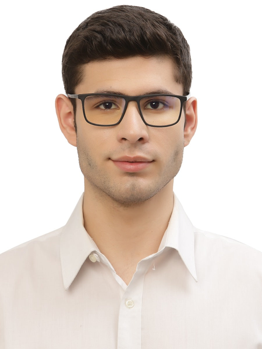 Checkers Square Shaped Acetate Eyeglasses Frames for Men