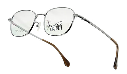 Zenith Titanium Silver Square Spectacles