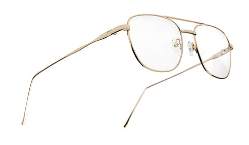 Sleek Square Gold Spectacles