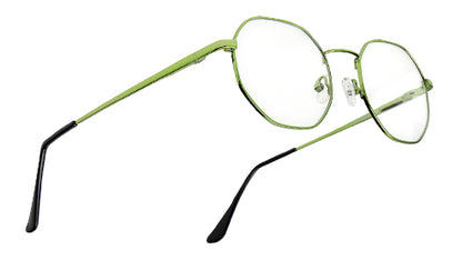 Stylish Hexagon Green Spectacles