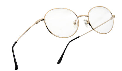 Elegant Oval Gold Spectacles