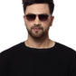 Gradient Black Half Oval UV Sunglass