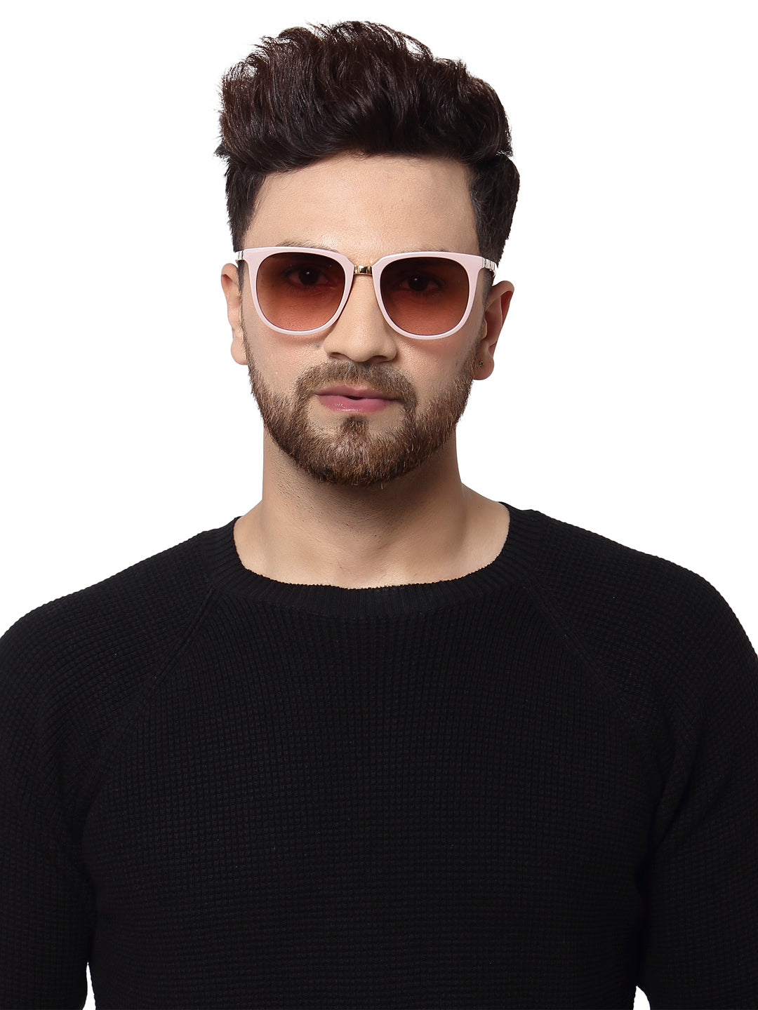 Men in Gradient Brown Wayfarer UV Sunglasses  