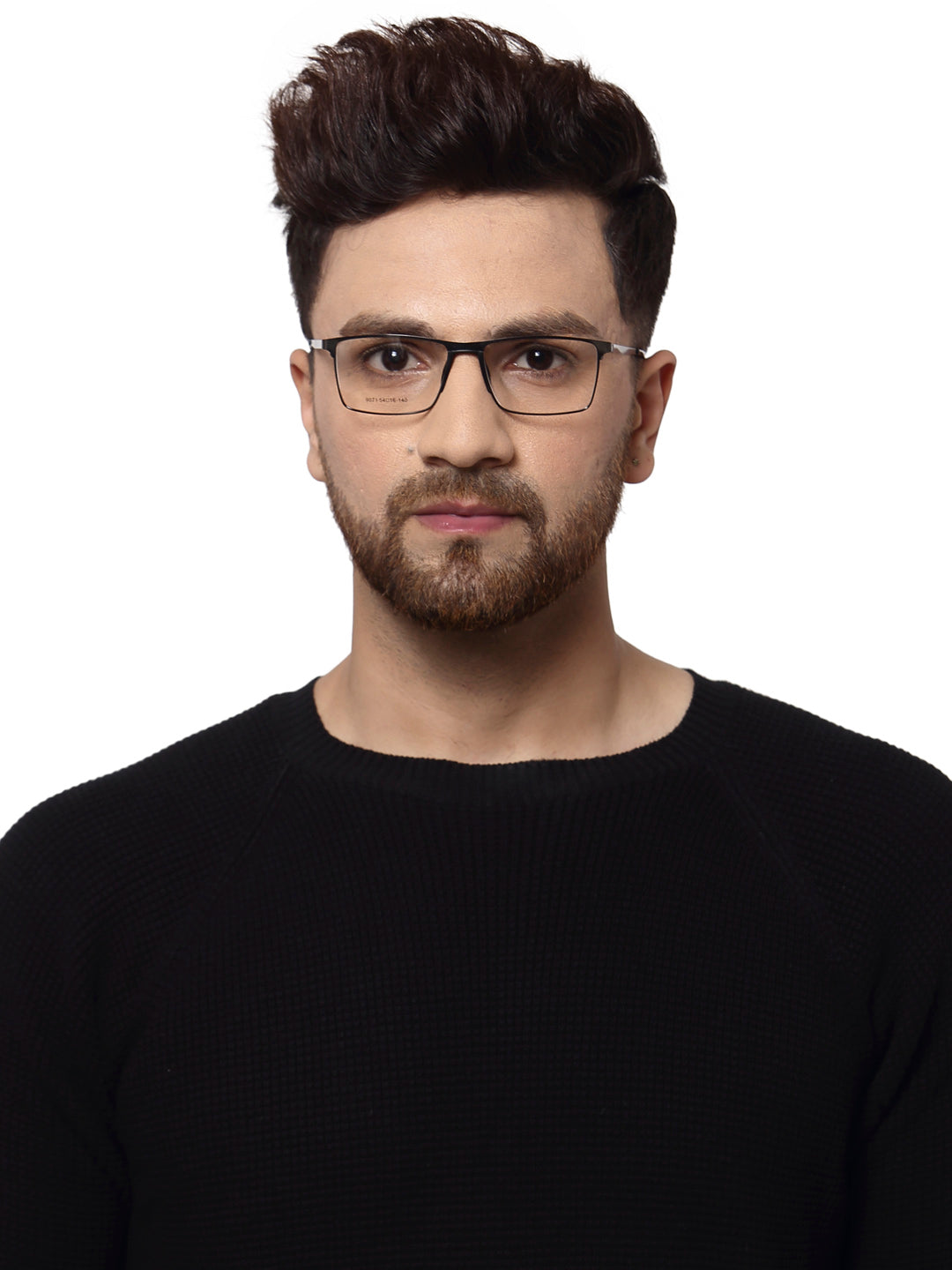 YourSpex Rectangle Glasses Frame for Unisex in Black Color