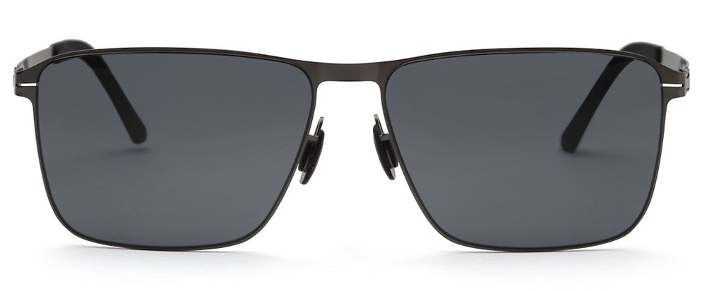 Zenith UV400 Titanium Large Black Polarized Goggles for Men with Grey Temple