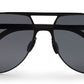 Zenith UV400 Titanium Trendy Large Polarized Black Shades for Men in Aviator Shape