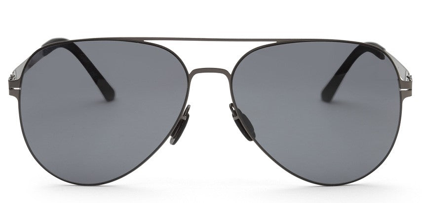 Zenith UV400 Titanium black aviator polarized large unisex sunglasses