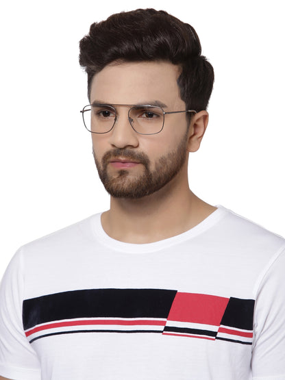 Gunmetal Square Full Rim Titanium Frame for Men