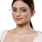 Silver Cateyes Full Rim Titanium Frame for Women