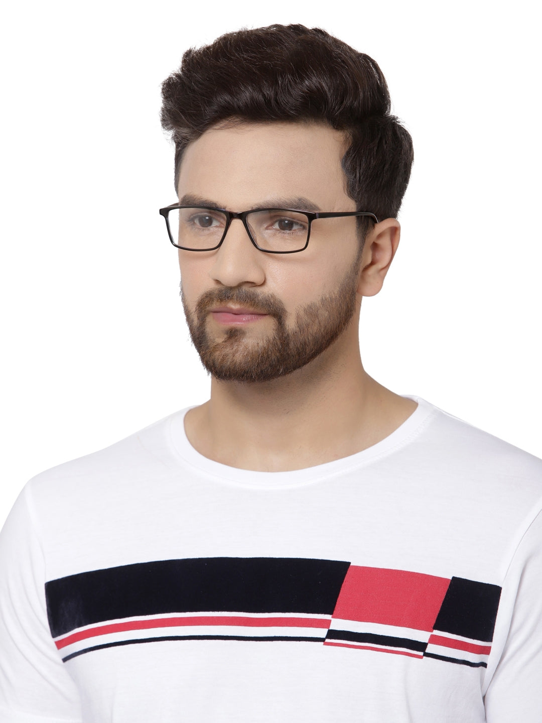 Blue Rectangle Full Rim Acetate Eyeglass Frame for Men