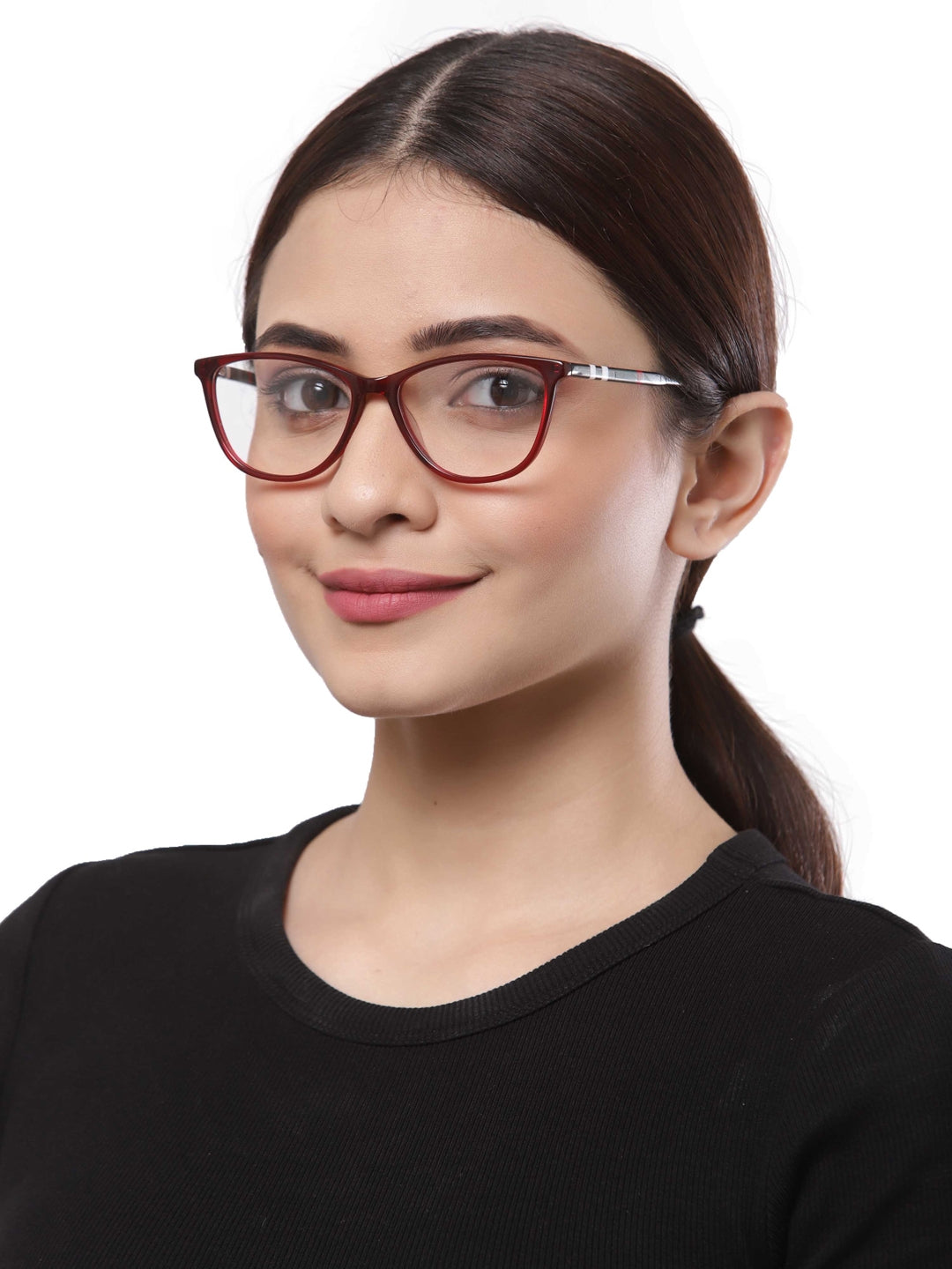 Red Cateyes Full Acetate Spectacle Frames for Female