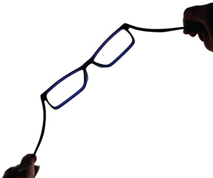 Black Matte YourSpex Flex Rectangle Eyeglass for Men