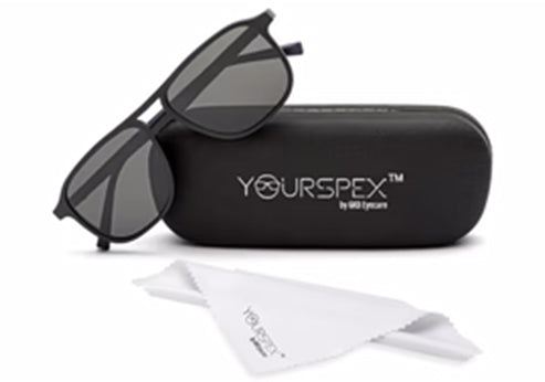 Dark Blue Square Clip-On Eyeglasses for Men