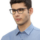 Black Squared Shape Acetate Eyeglasses Frames for Men