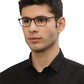 Brown Tortoise Rectangular Acetate Eyeglass Frame for Men