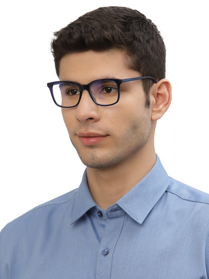 Blue Squared Shape Acetate Eyeglasses Frames for Men & Women