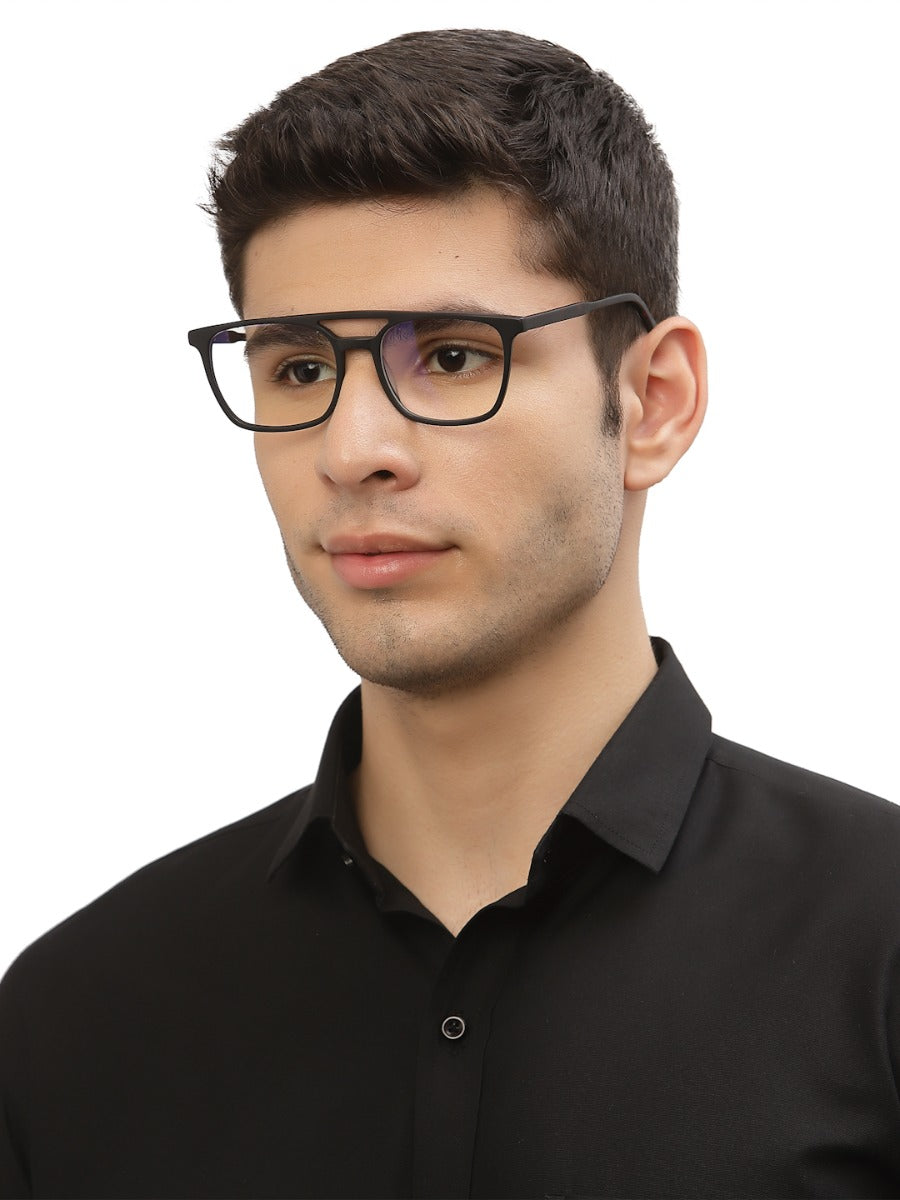 Brown MOD Aviator Style Acetate Eyeglasses Frames for Men