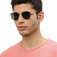 Grey Shade Oval Shaped Polarised UV Sunglass