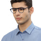 Blue MOD Aviator Style Acetate Eyeglasses Frames for Men