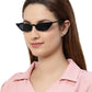 Black Large Cateye Vintage UV Protected Sunglass for Women