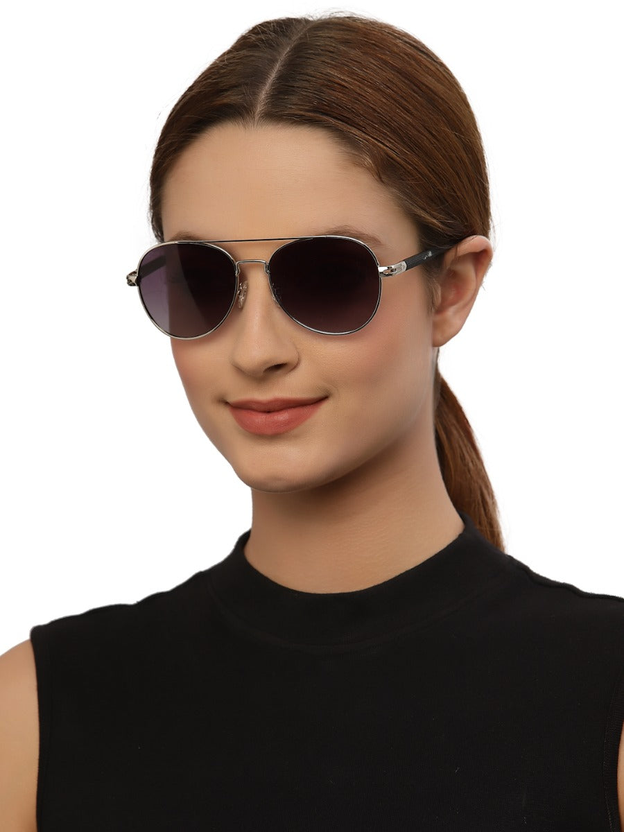 Black Aviator Polarised UV Sunglass