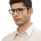 Checkers Square Shaped Acetate Eyeglasses Frames for Men