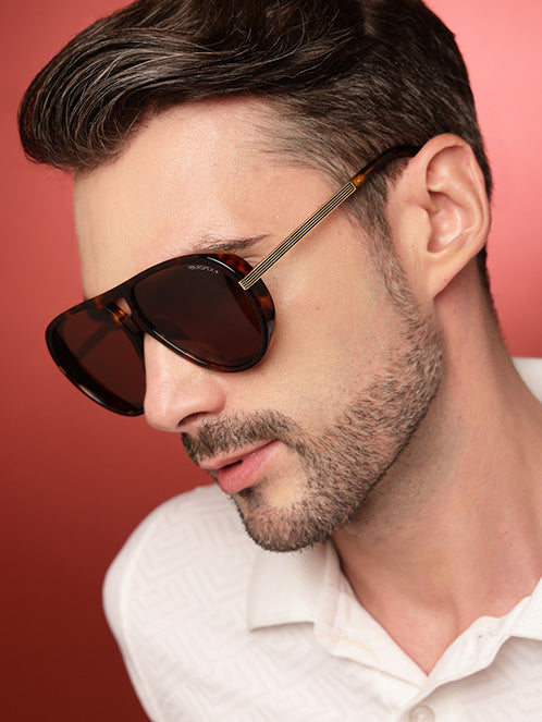 YourSpex-Bold Tortshell Acetate Sunglasses-Large-Aviator
