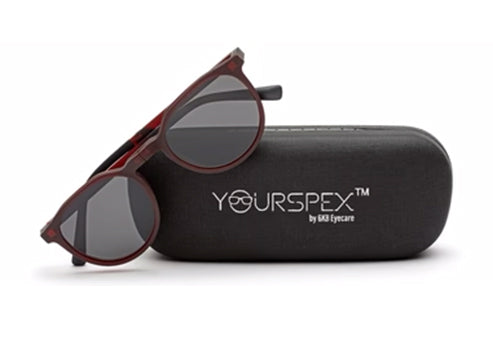 Wine Oval Clip-on Eyeglasses for Men and Women