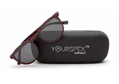 Wine Oval Clip-on Eyeglasses for Men and Women