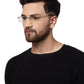 Gun Metal Rectangular Rimless Glasses Frames for Unisex