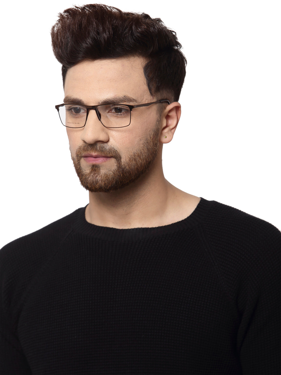 YourSpex Wine Unisex Rectangle Glass Frame for Men & Women