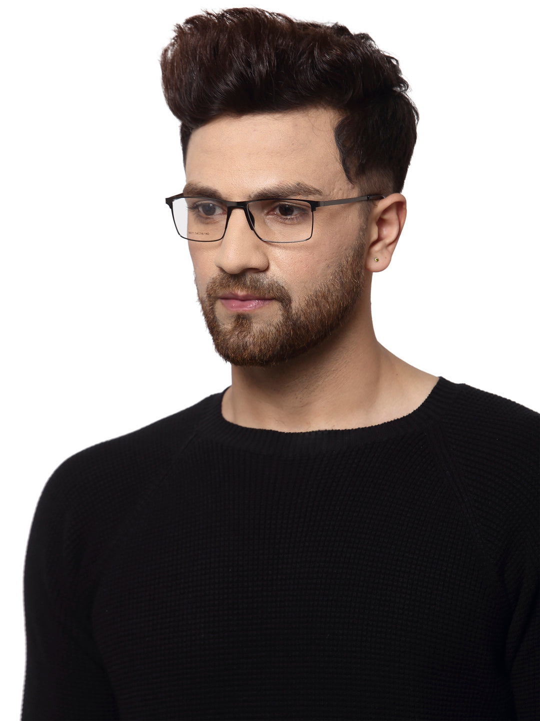 YourSpex Black Rectangle Glasses Frame for Unisex