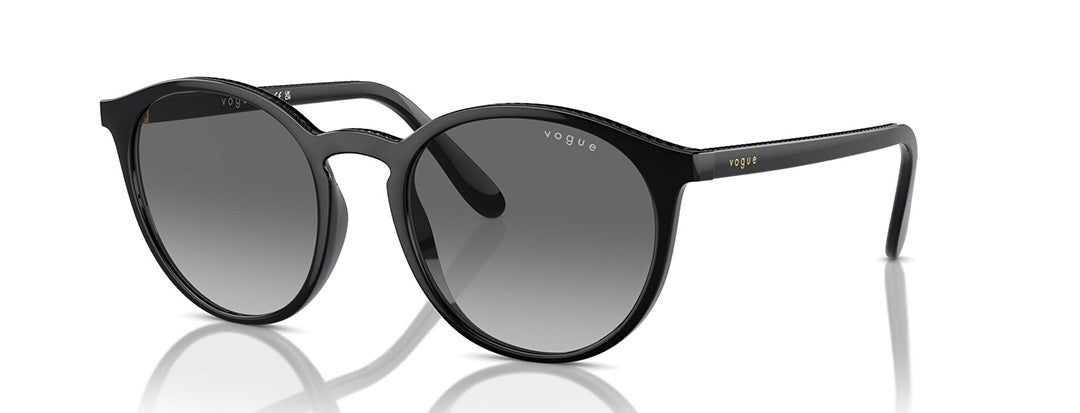 Vogue Eyewear Women's Vintage Black Round Sunglasses