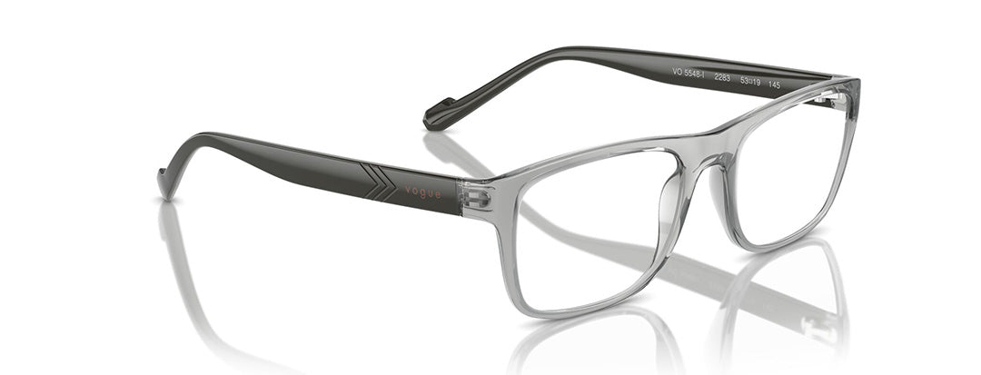 Vogue Eyewear Men's Grey Rectangle Spectacles