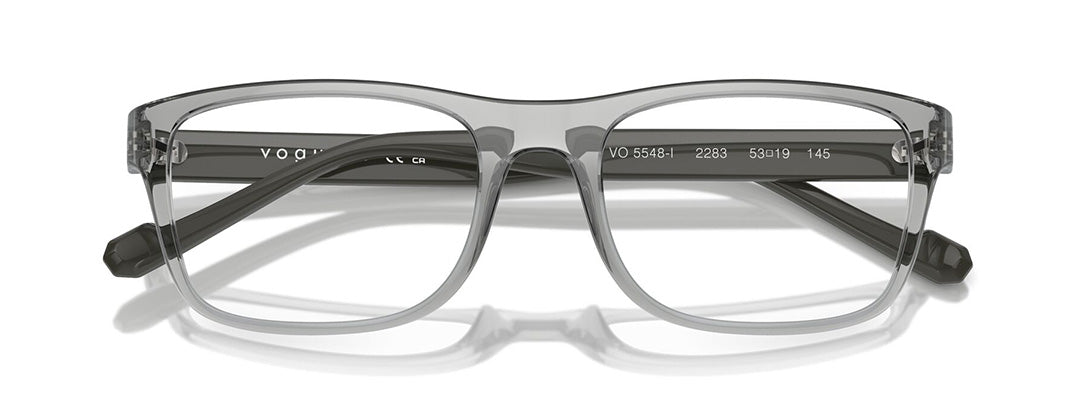 Vogue Eyewear Men's Grey Rectangle Spectacles